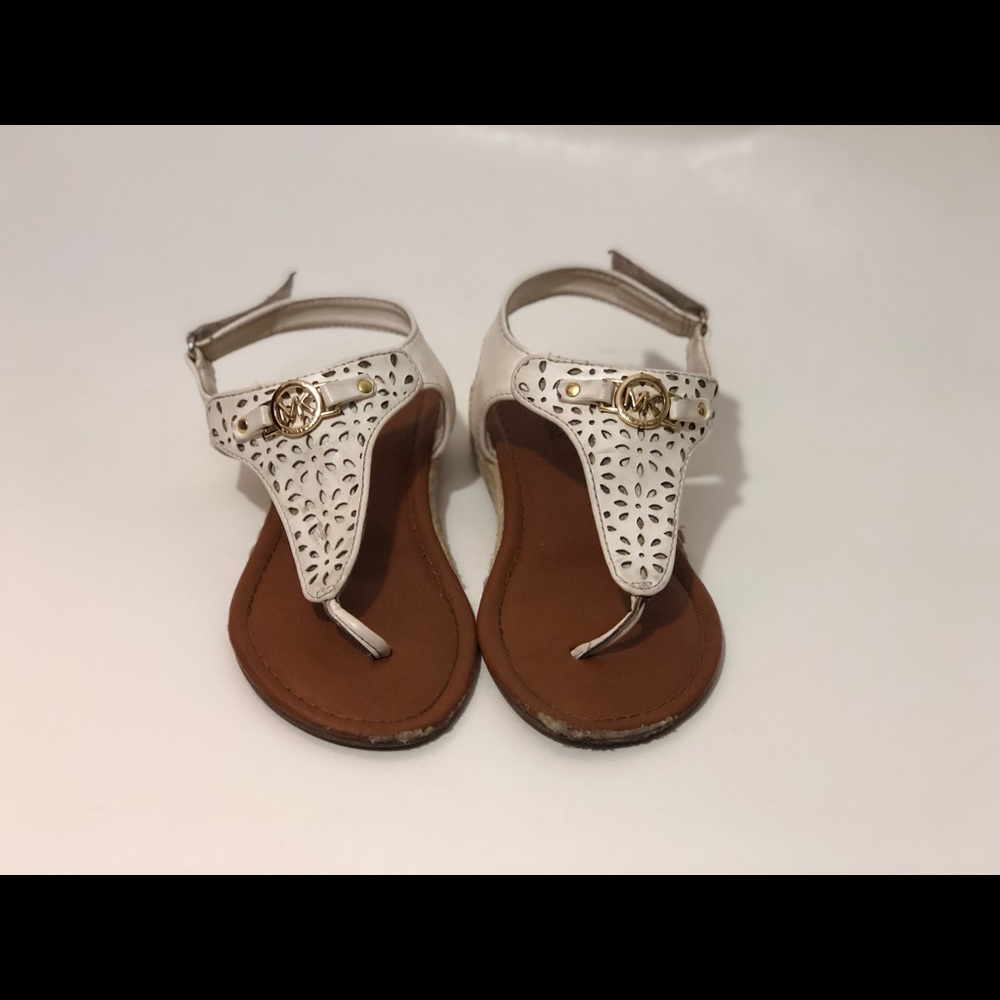 Beautiful white and gold Michael Kors sandals